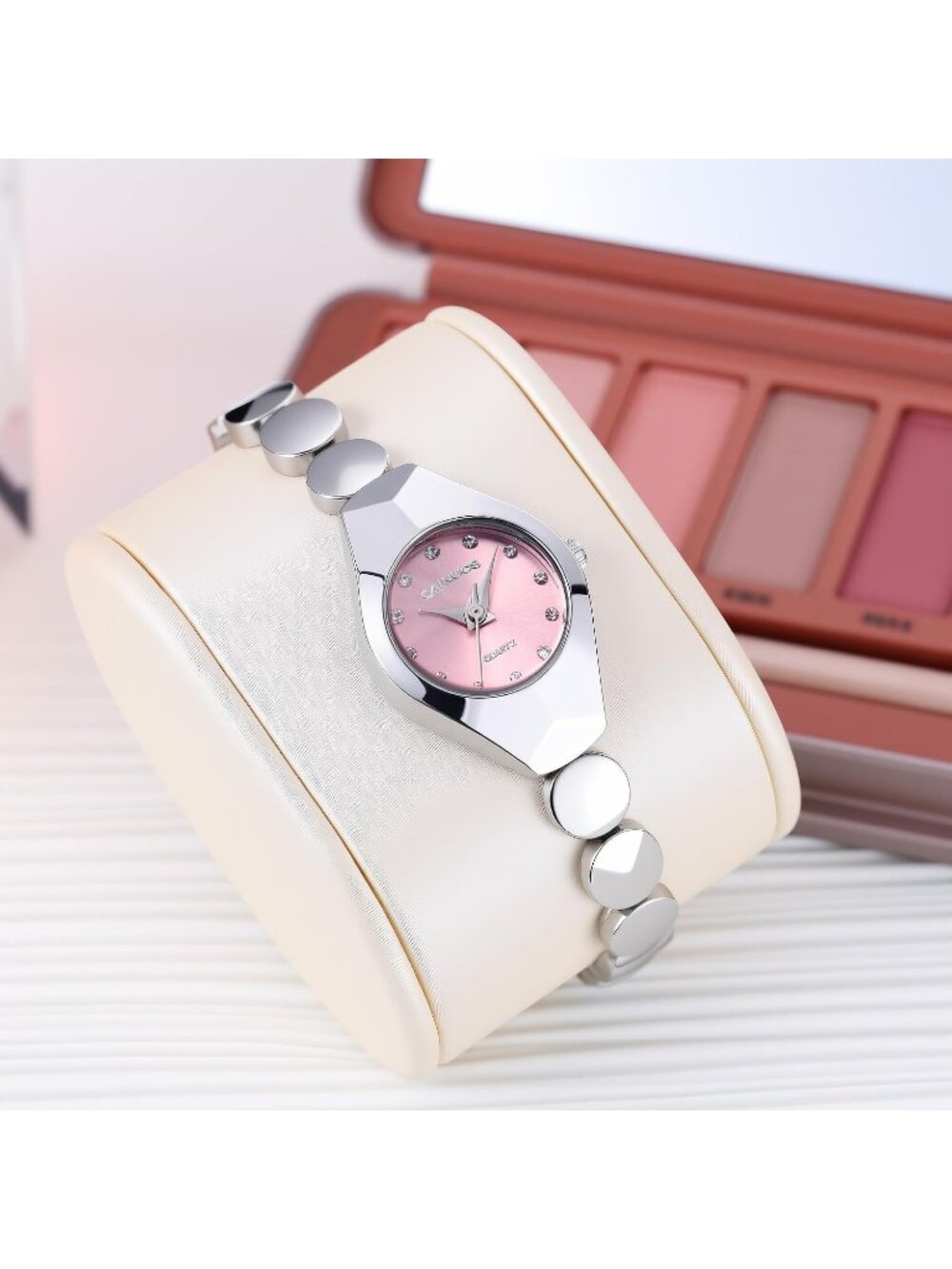 Women's Silver Stainless Steel Band Elegant Minimalist Quartz Dress Wrist Watch - Picture 2 of 5